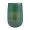 Edge Collections - 7.5" x 4.5" - Green - Elegant Glass Hurricane Candle Holder with Flameless Candle - 1 Piece